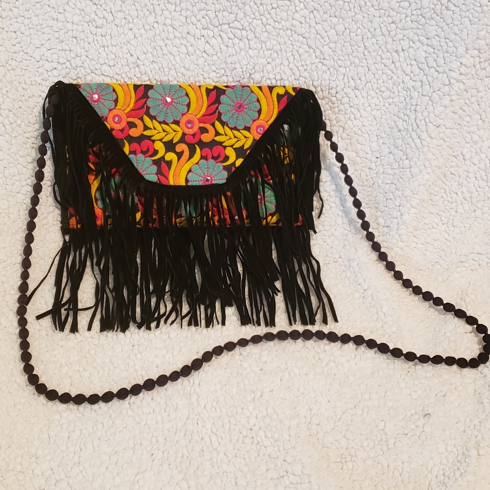Montana embroidered floral clutch/purse